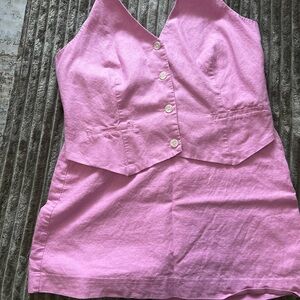 GAP Purple Linen Halter and Skirt Set